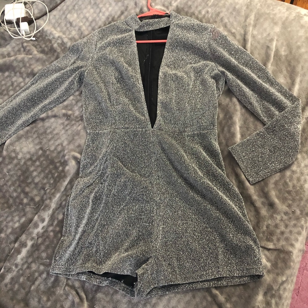 Silver Cut Out Romper